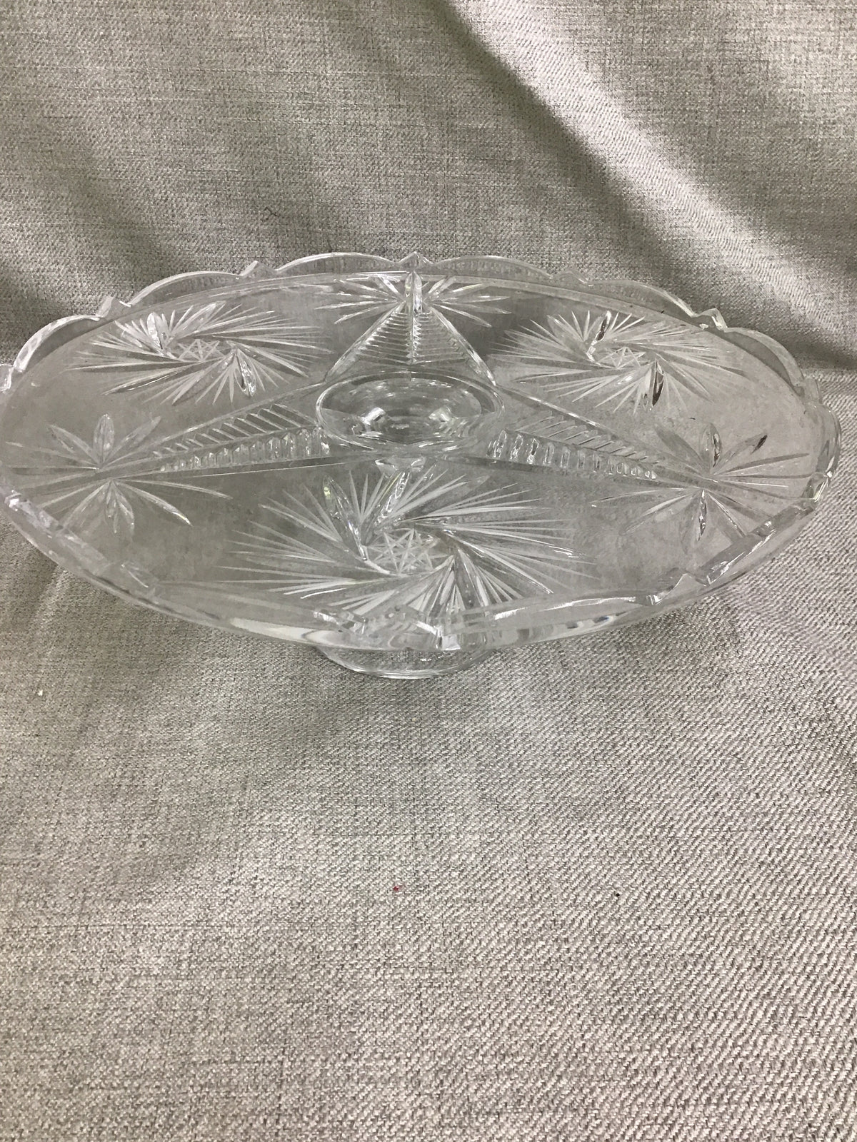 Pinwheel Crystal Cake Plate