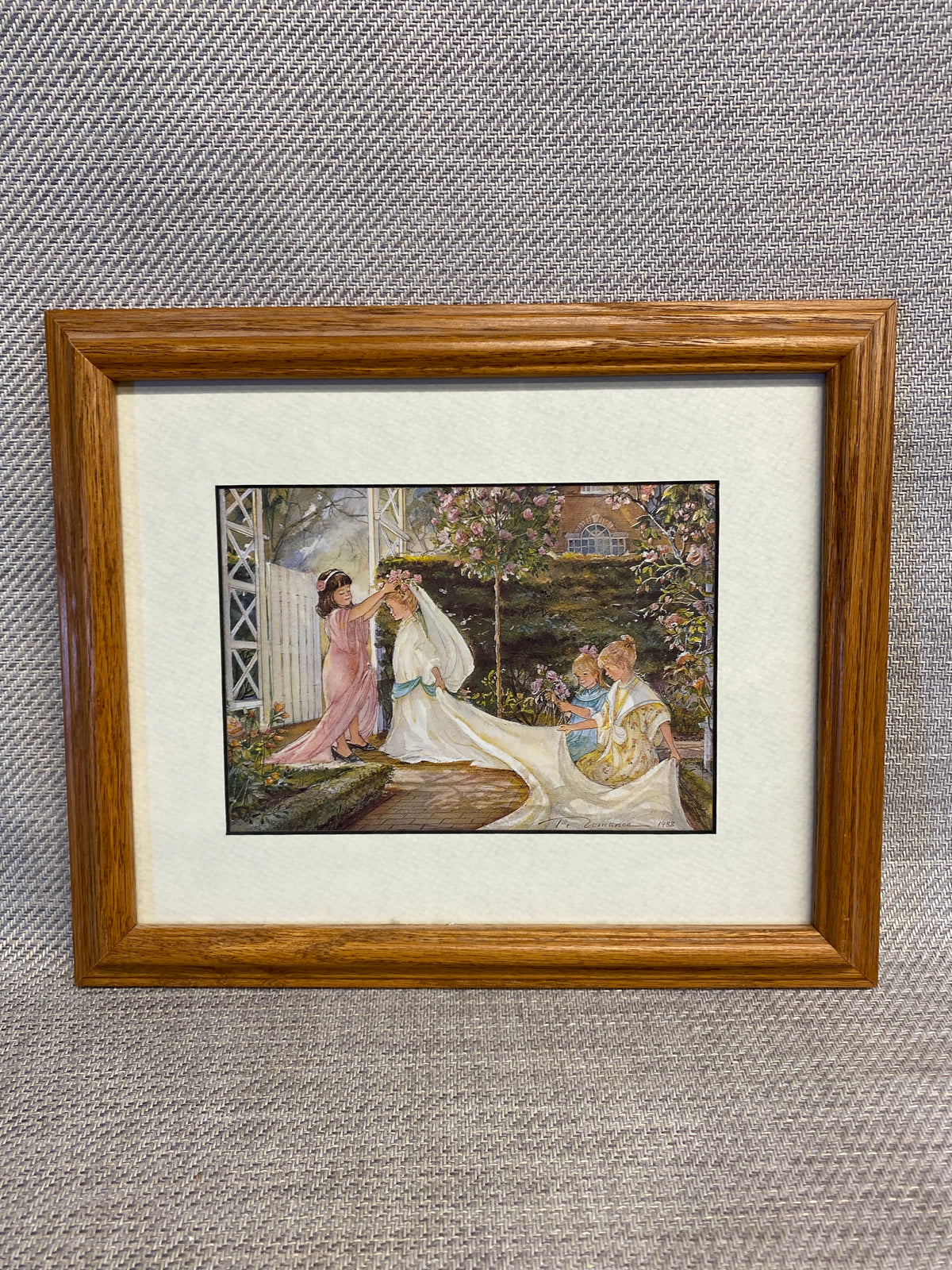 T. Romance Framed Print - Garden Wedding