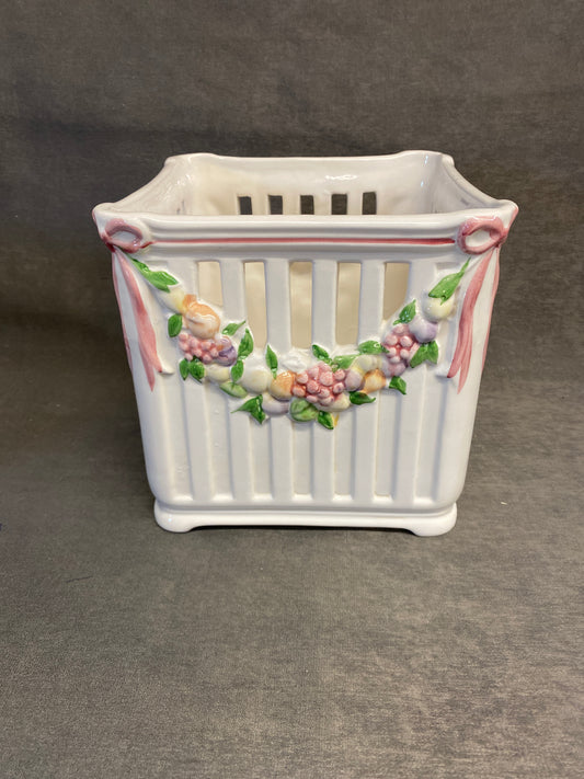 Portuguese Ceramic Planter - Floral