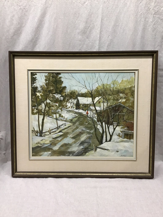 Winter Town Original Oil