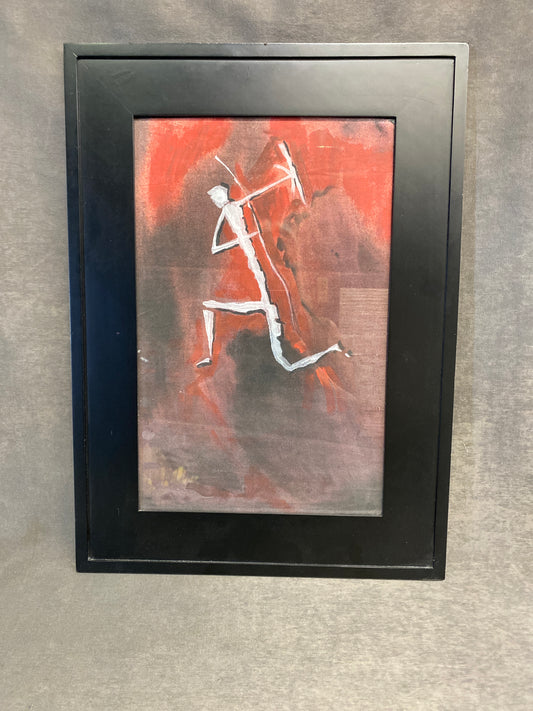 Framed Painting - Running Man