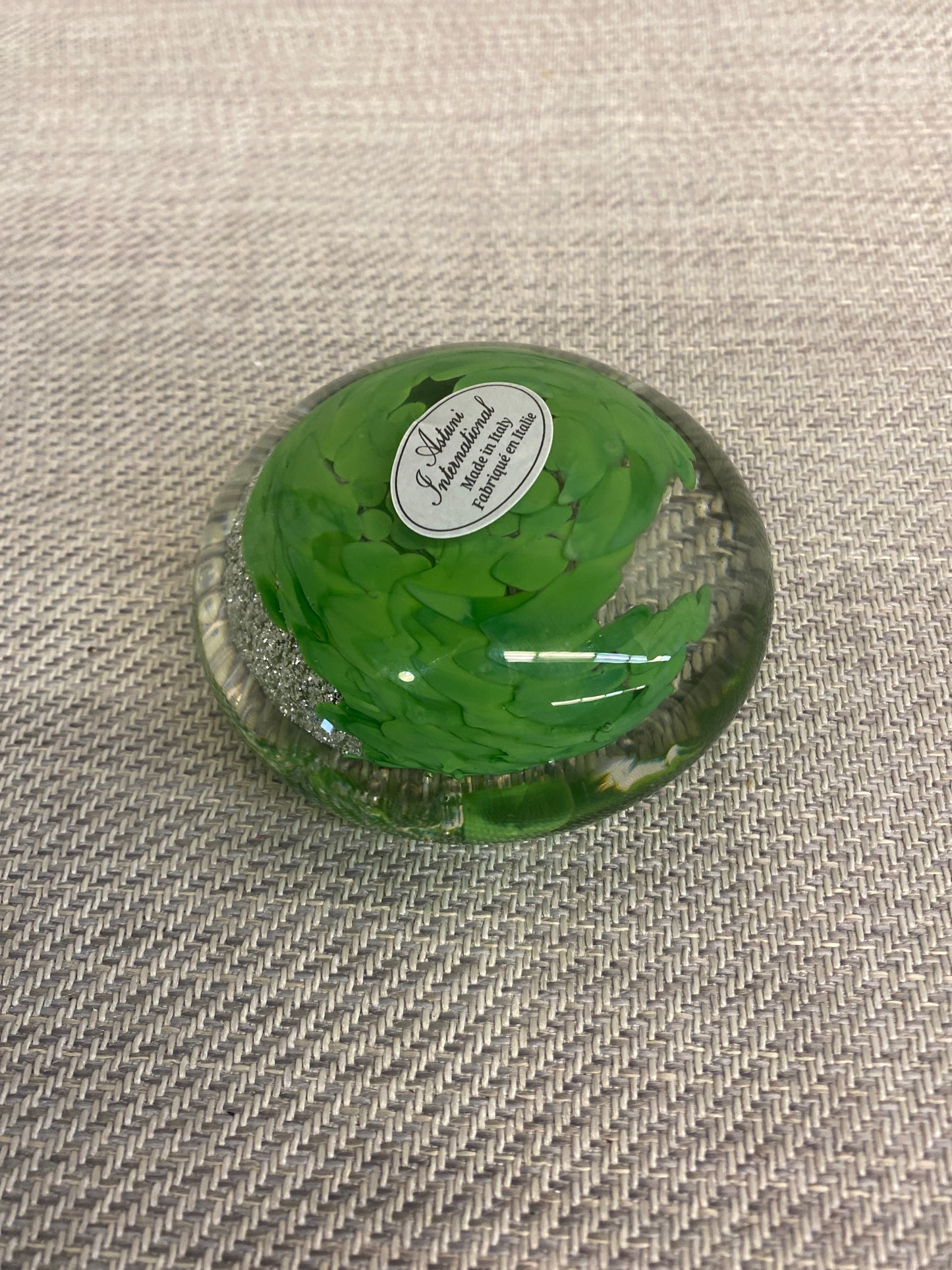 Astuni Glass Paperweight - Green