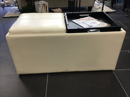 Simpli Home 'Avalon' Storage Ottoman w Trays