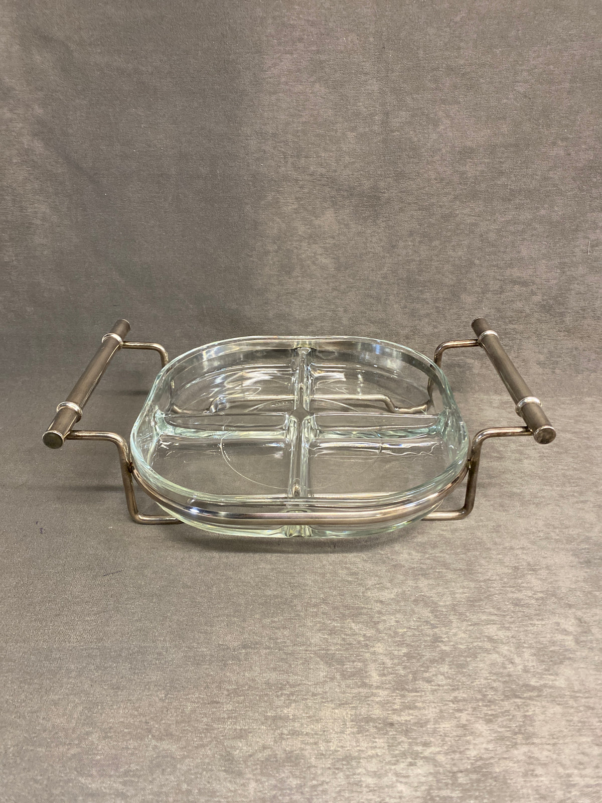 Relish Dish With Metal Stand