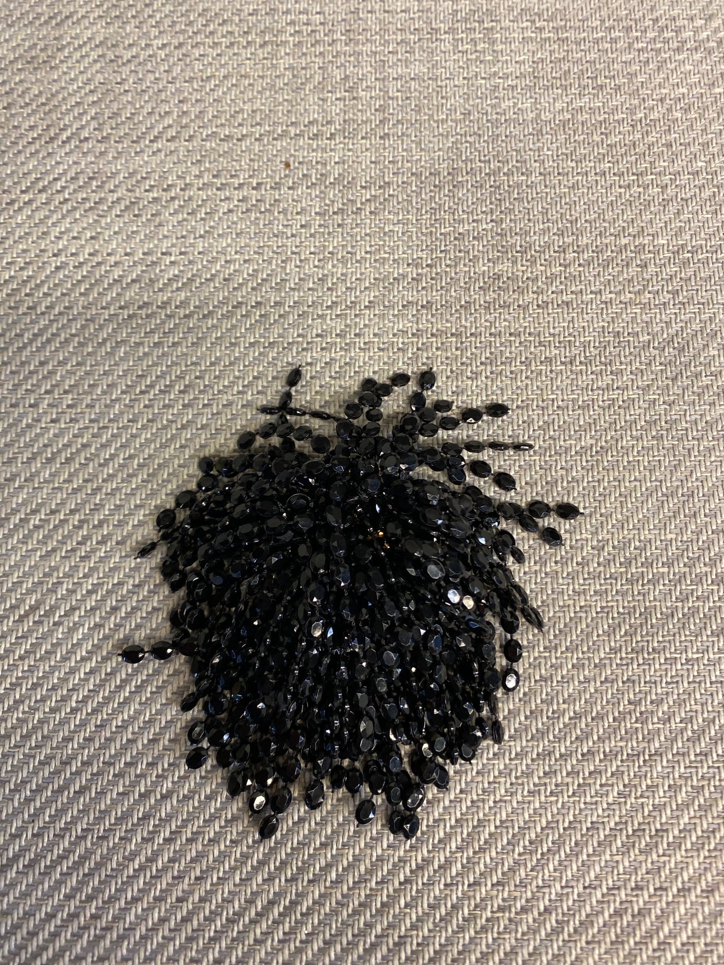 Beaded Brooch - Black
