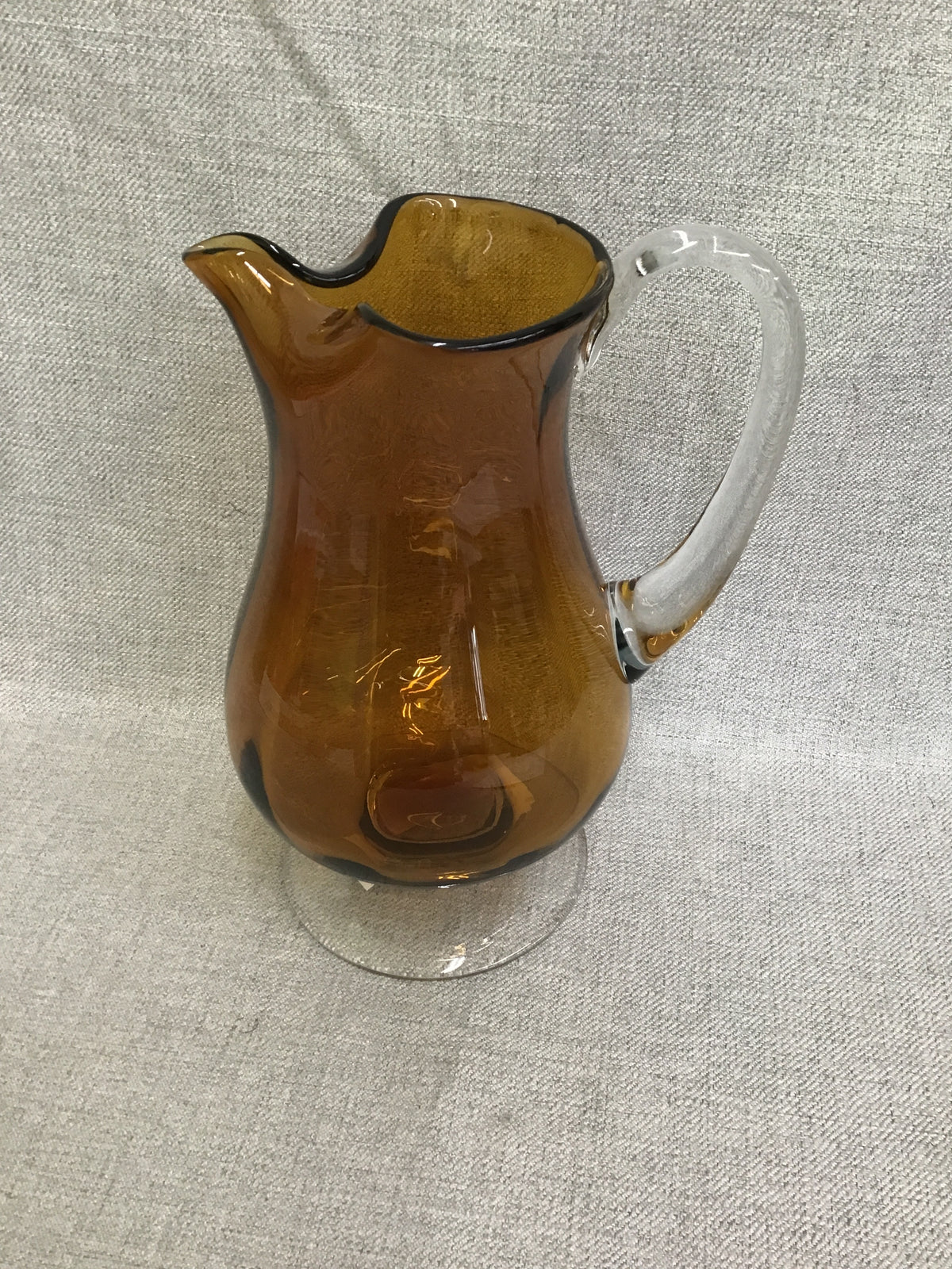Amber Glass Pitcher