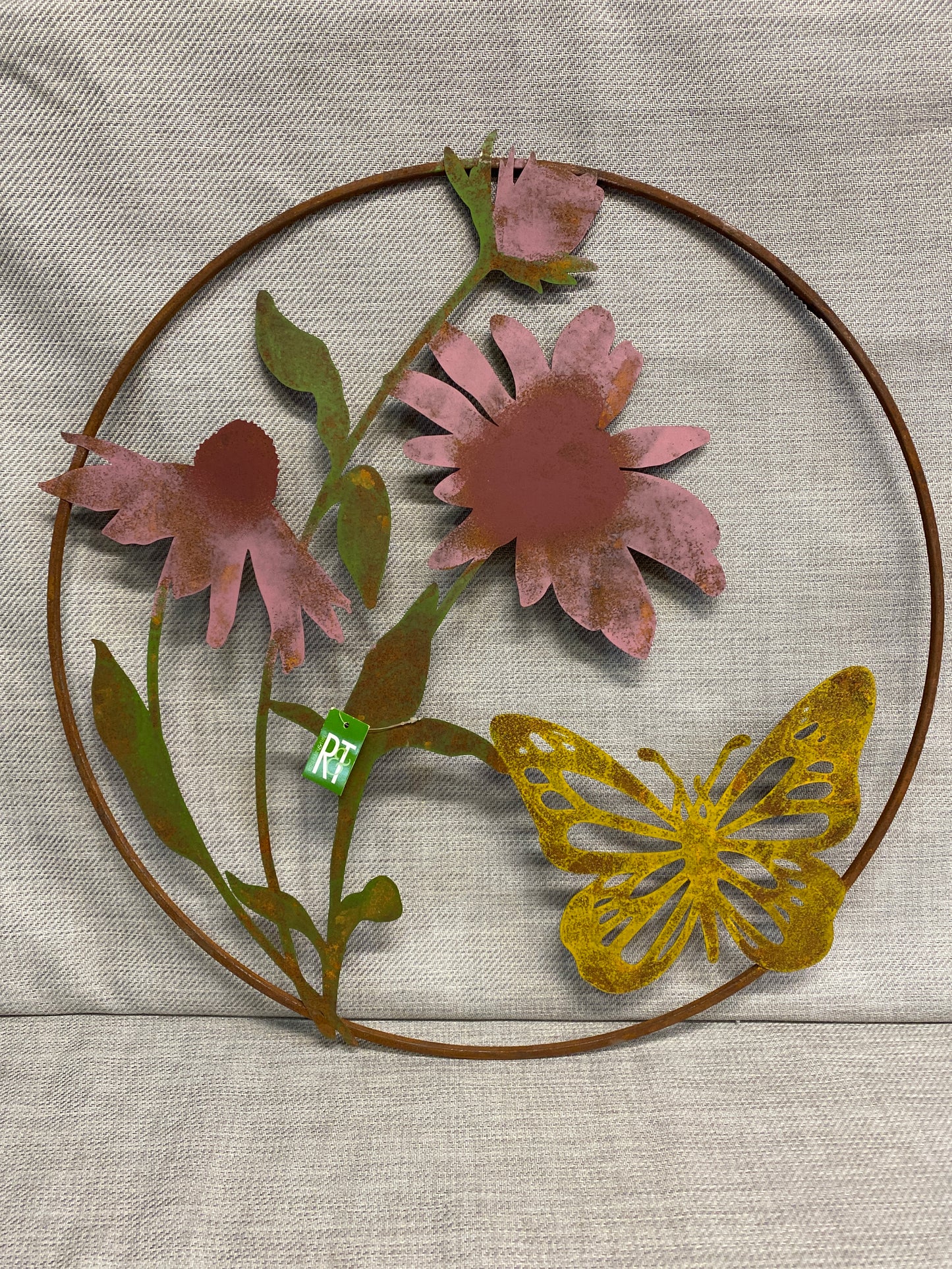 NEW! Metal Wall Decor - Butterfly & Flowers