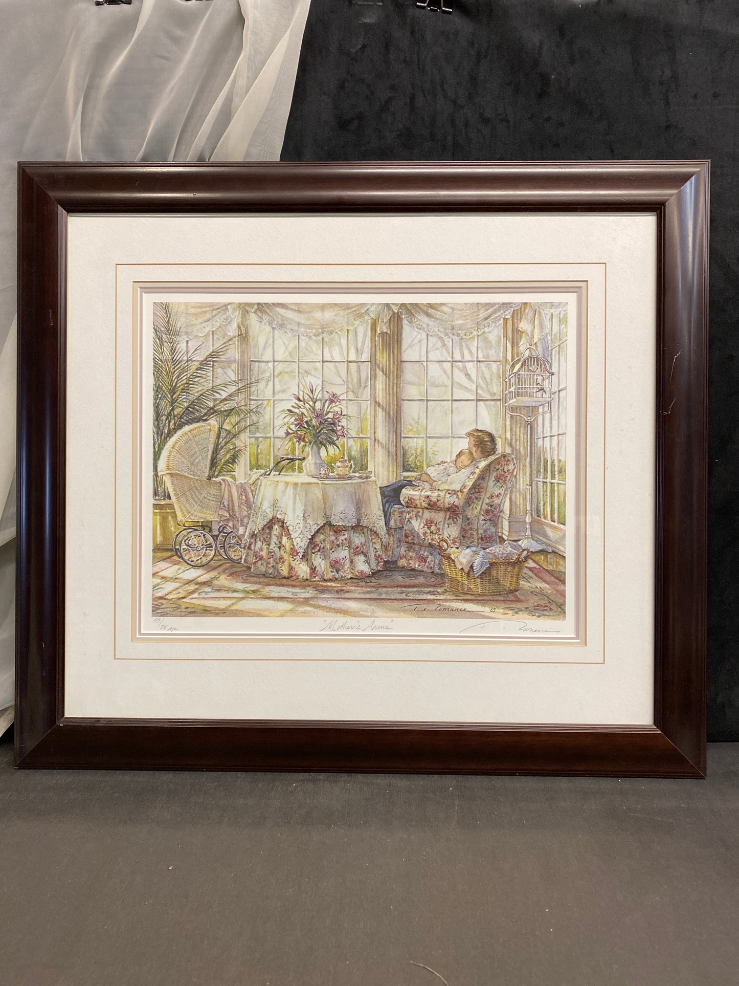 T. Romance Framed Print - Mother's Arms