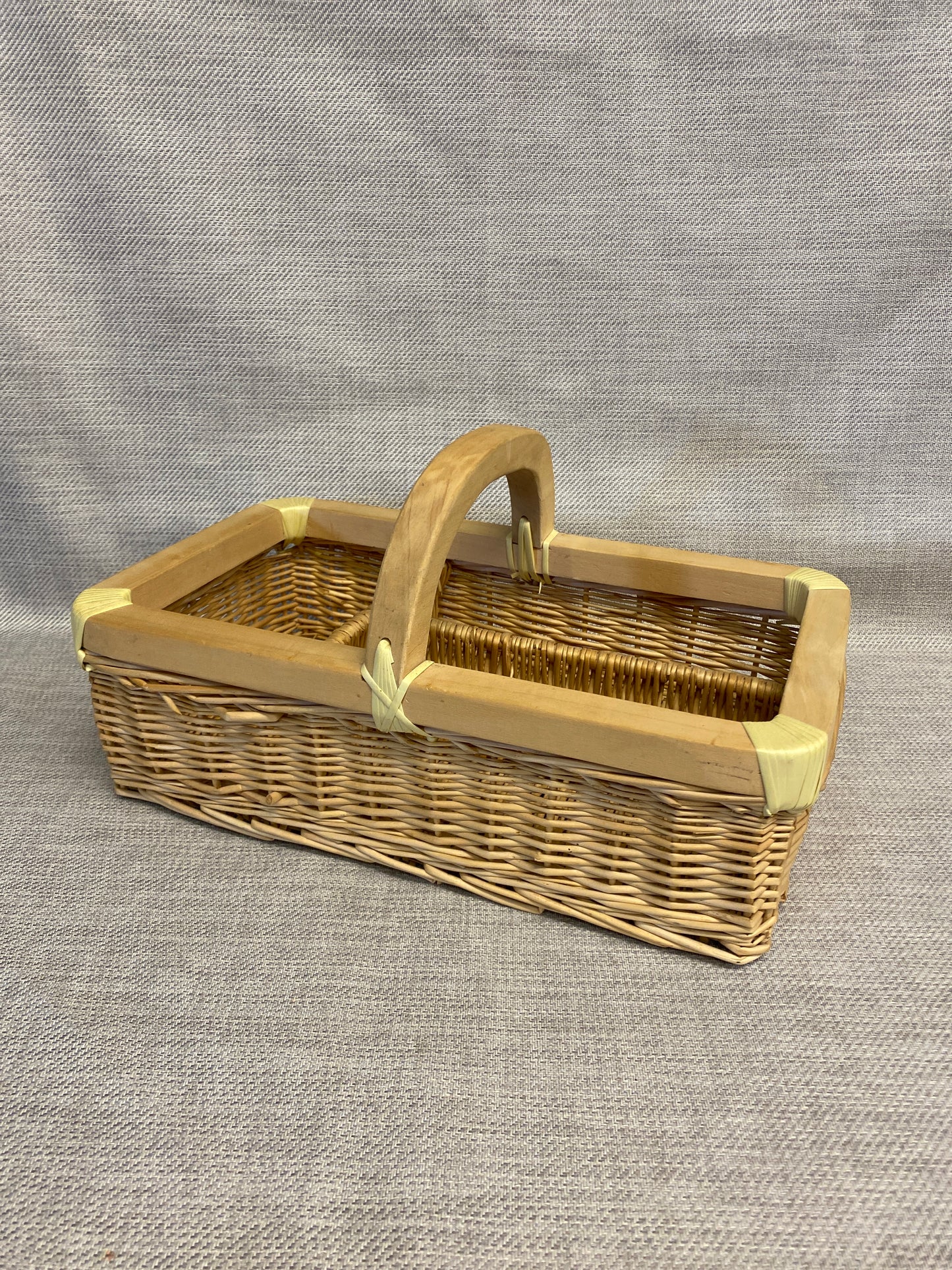 Divided Basket - Wood & Wicker
