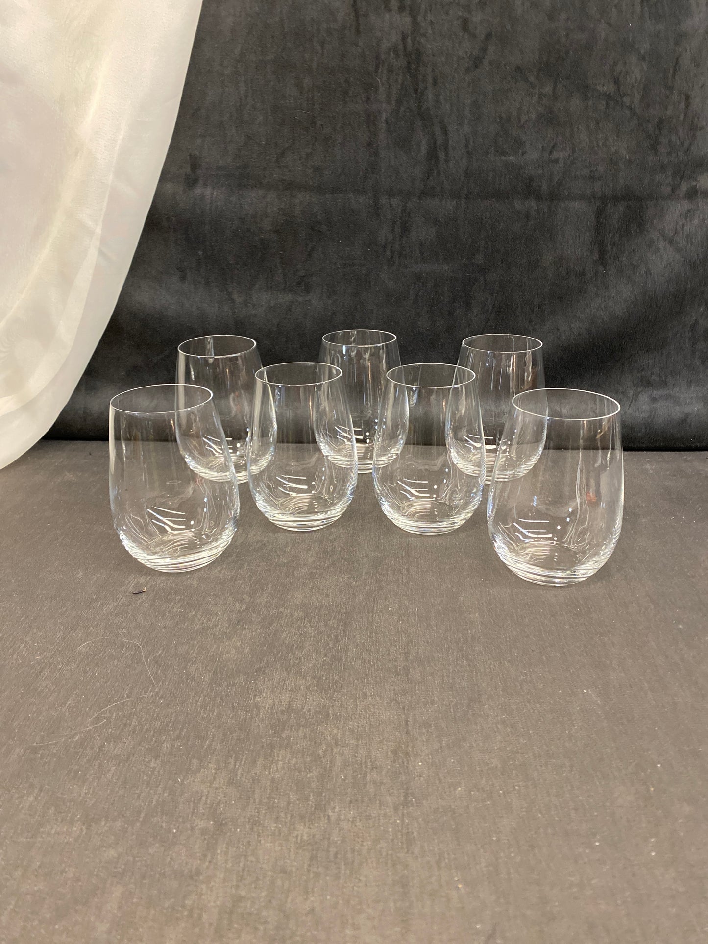 Set 7 Riedel Stemless Wine Glasses