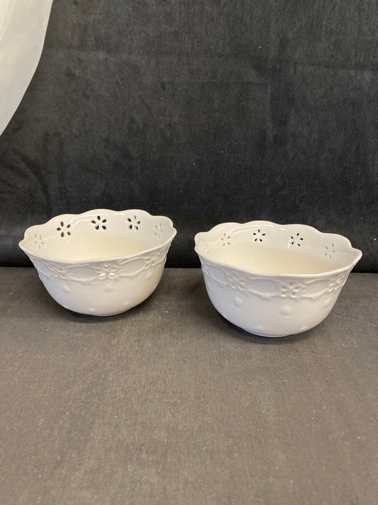 PAIR Grace's Teaware Bowls - White